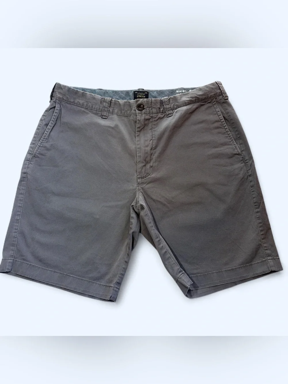 J. Crew Men’s Gray Flat-Front Cotton Shorts